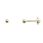 Pendientes Oro Amarillo Bola 3 mm
